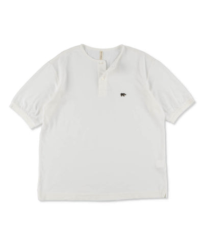 Garment Dyed Cotton Pique Henley Neck Shirt (Limited Wappen) 5120-21843
