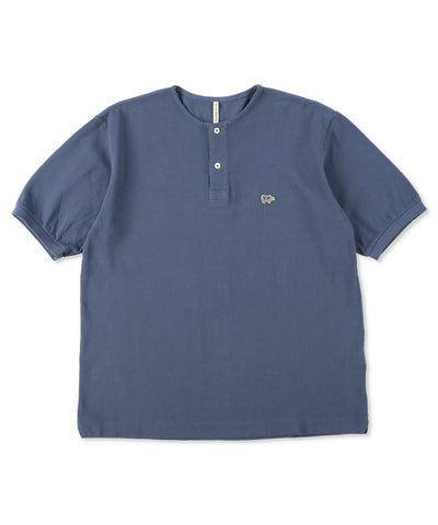 Garment Dyed Cotton Pique Henley Neck Shirt  (Limited Colour) 5120-21843